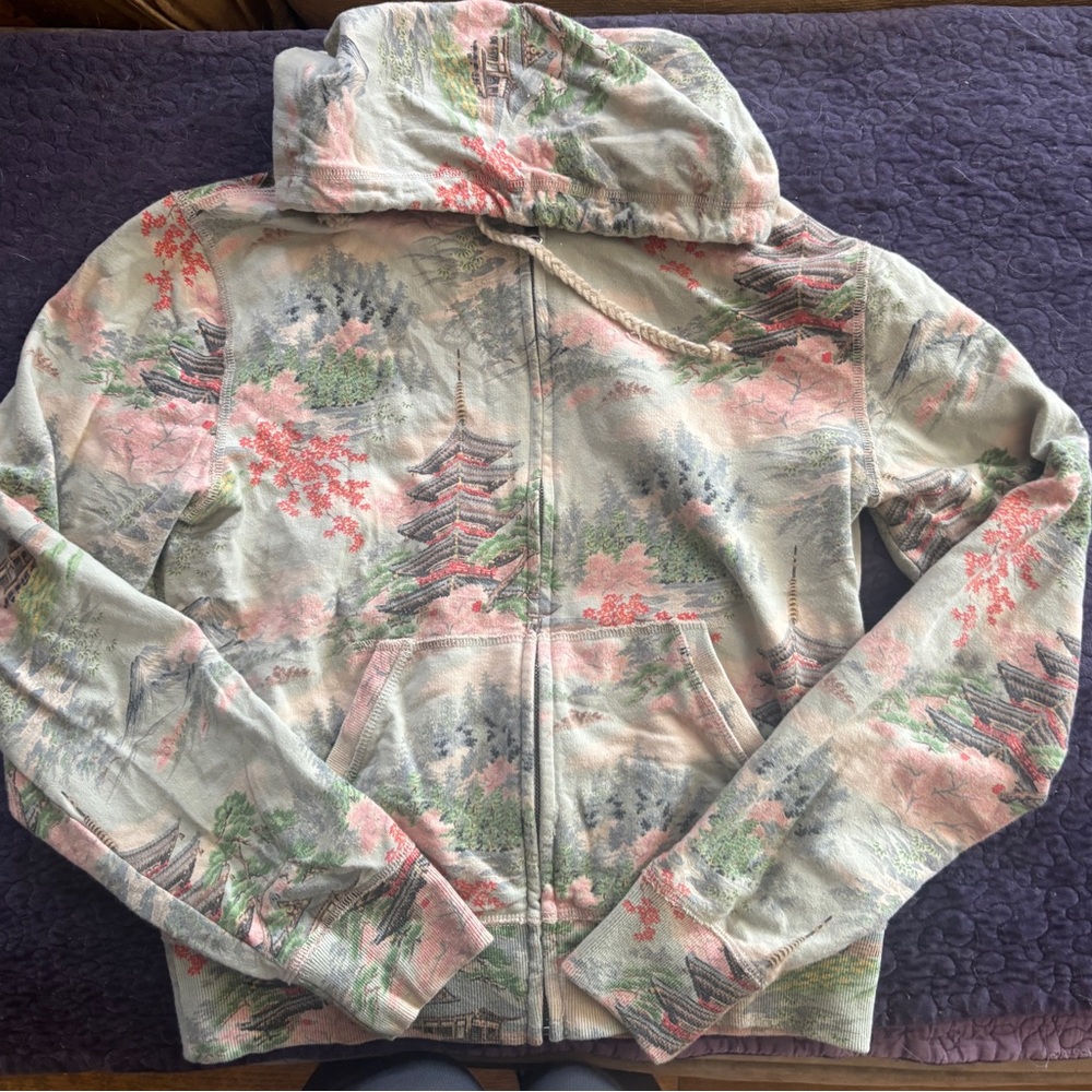Vintage Asian Print Women's Hoodie